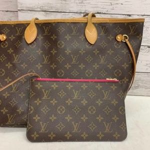 LOUIS VITTON NEVERFULL-MM PIVOINE WITH POUCHETTE